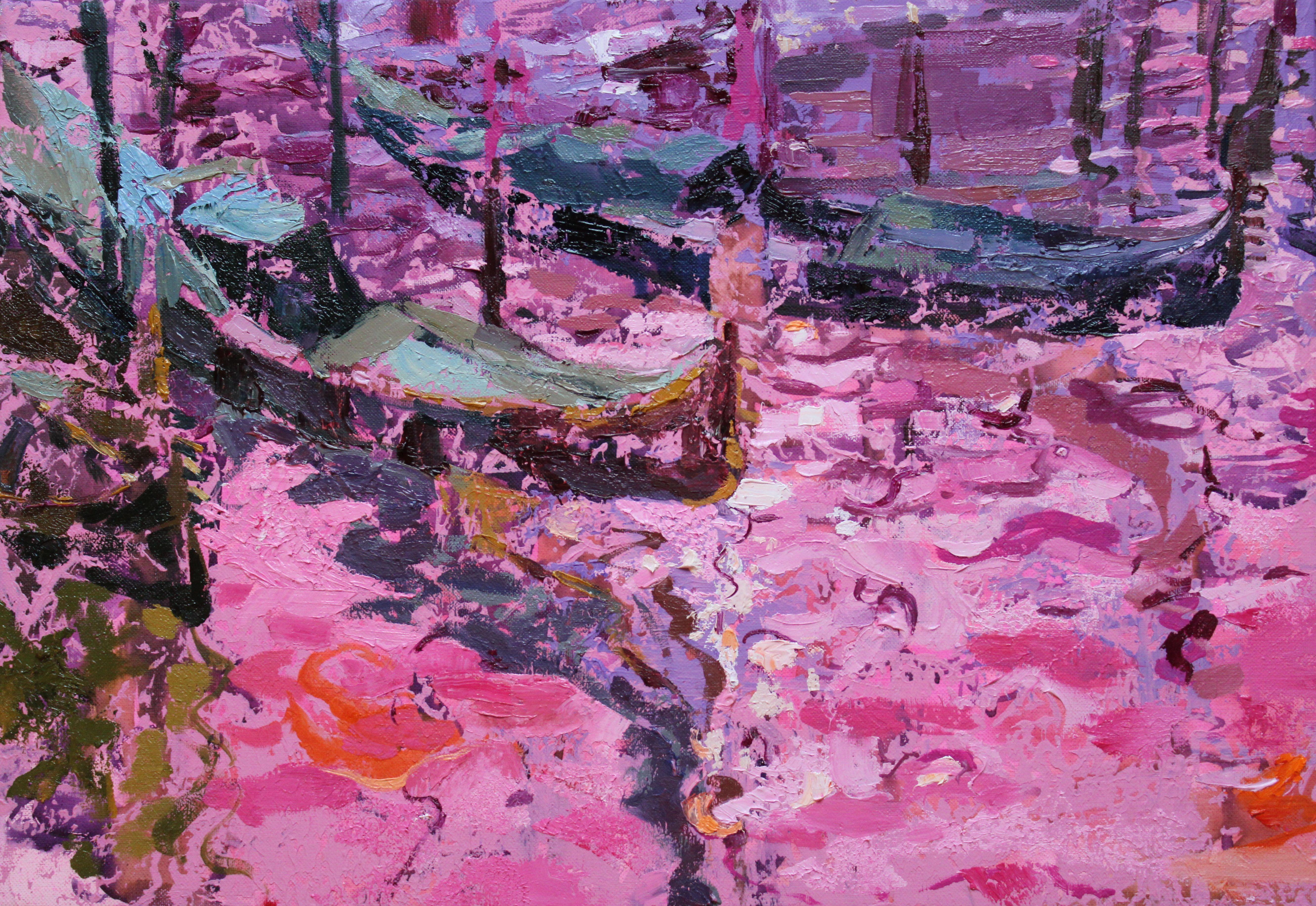 Clara M. Aguasca Interior Painting – Stille. 2022. Öl auf Leinwand, 55x38 cm, Öl