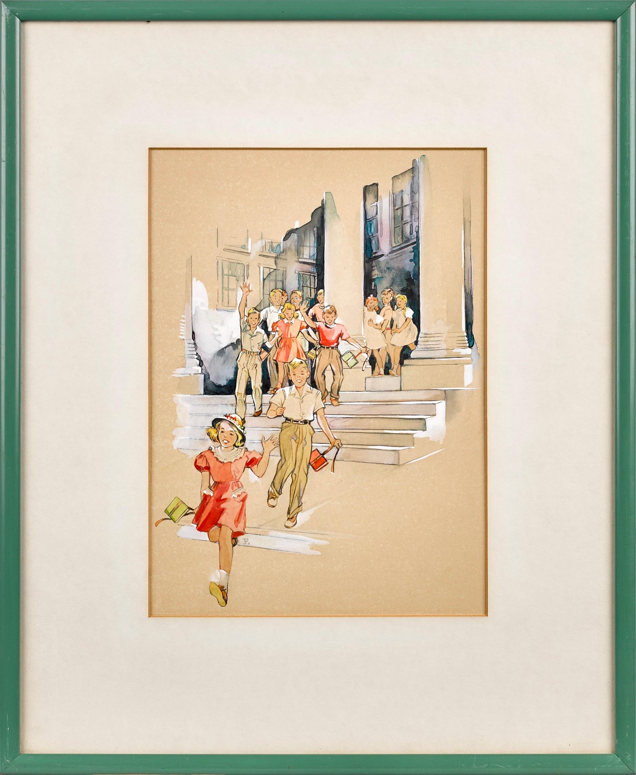 Escuelas fuera - Painting de Clara Peck