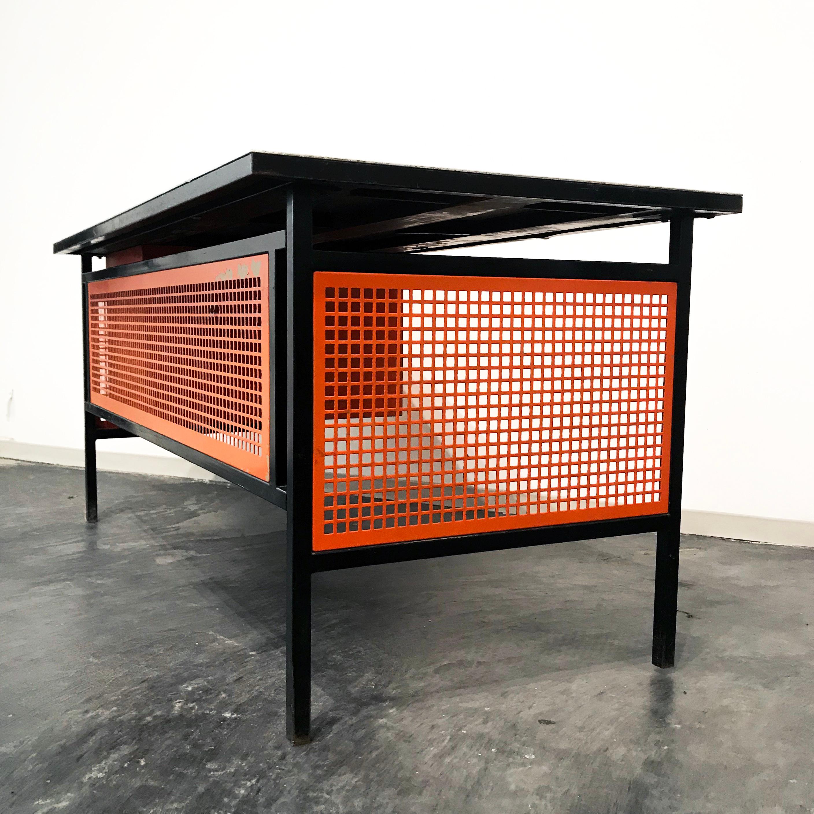 Painted Clara Porset Desk For Sale