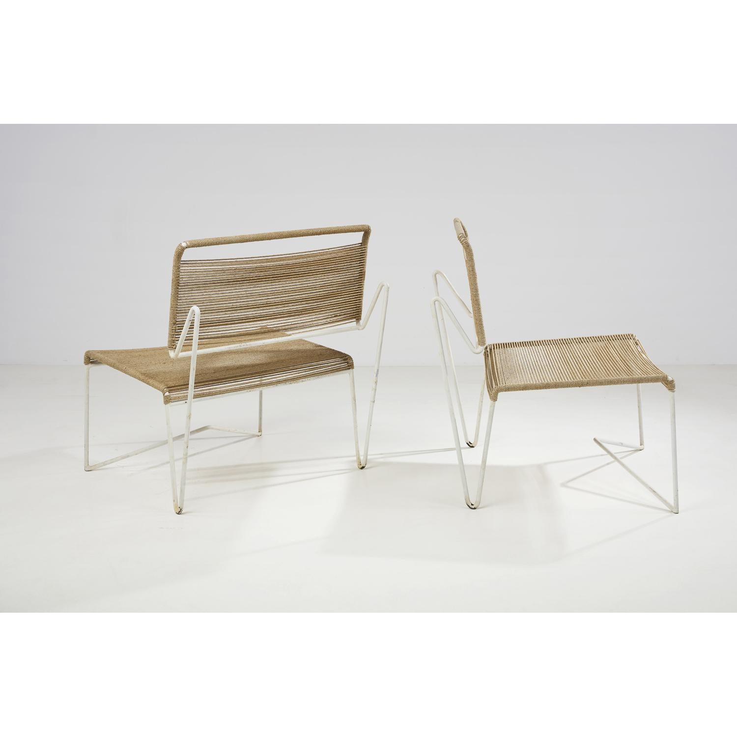 Mid-Century Modern Clara Porset Rare Lounge Chairs, 1950's For Sale
