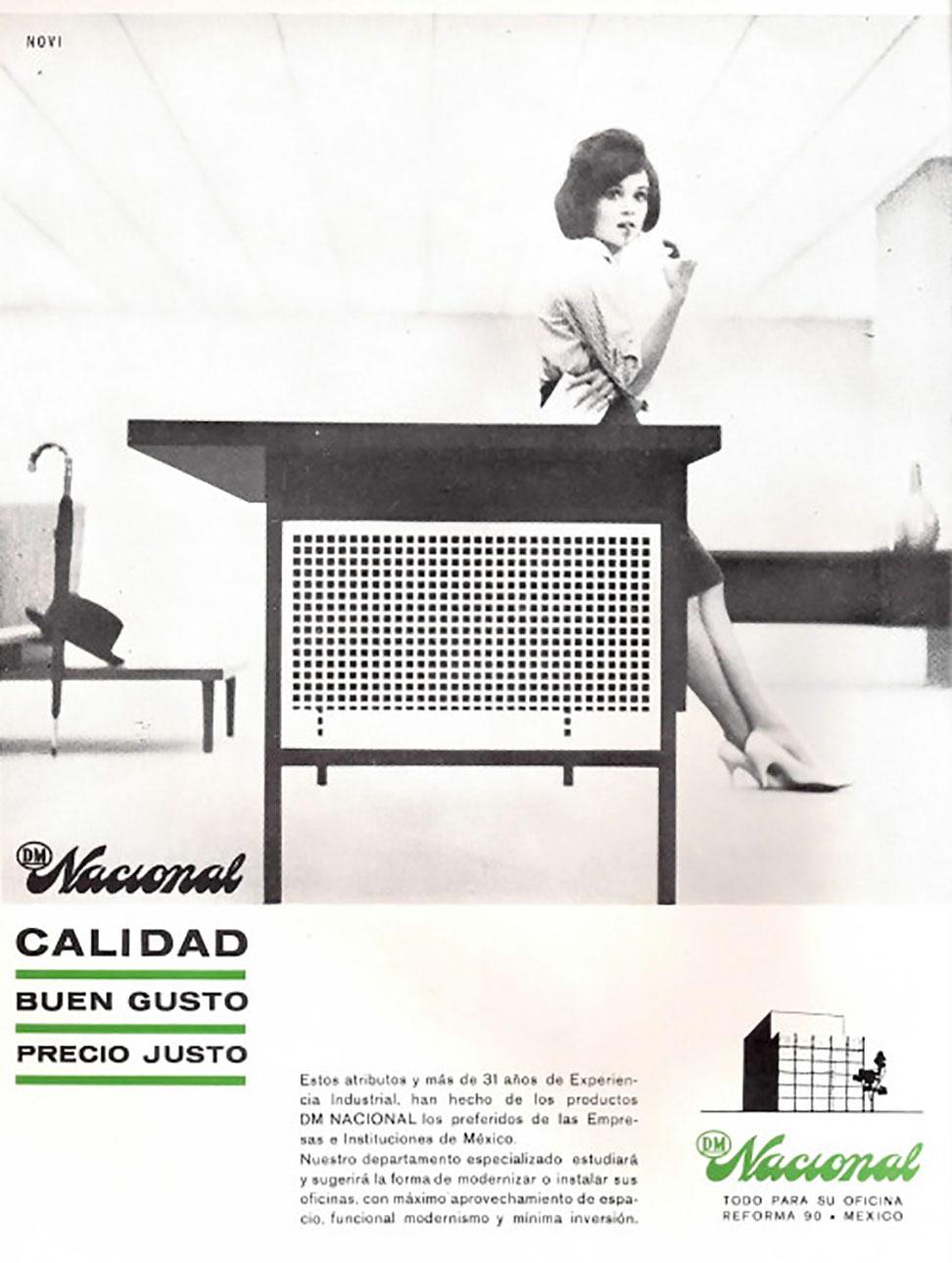 Clara Porset Steel Desk for DM Nacional Company In Good Condition In Mexico City, MX