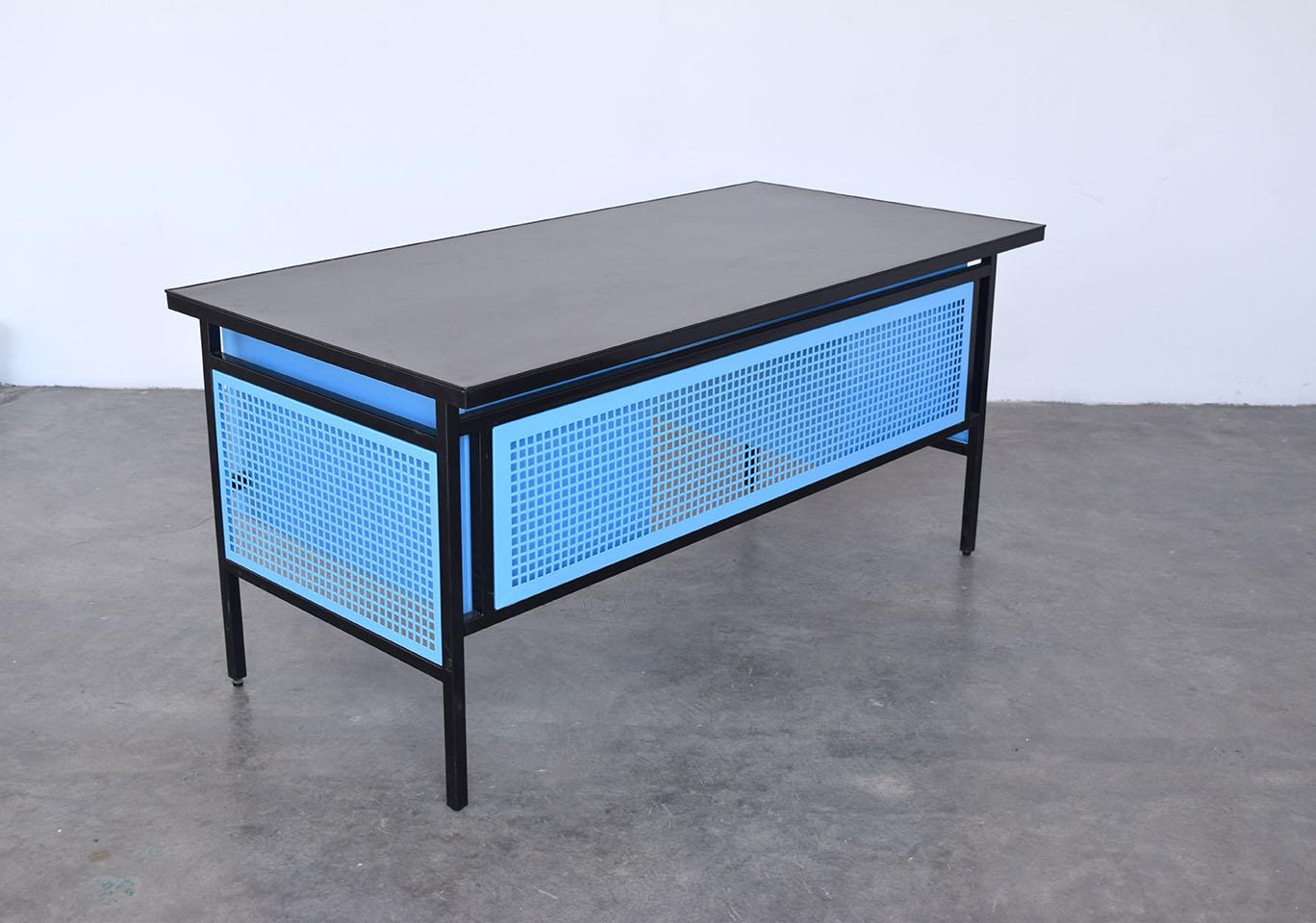 Cold-Painted Clara Porset Steel Desk for DM Nacional