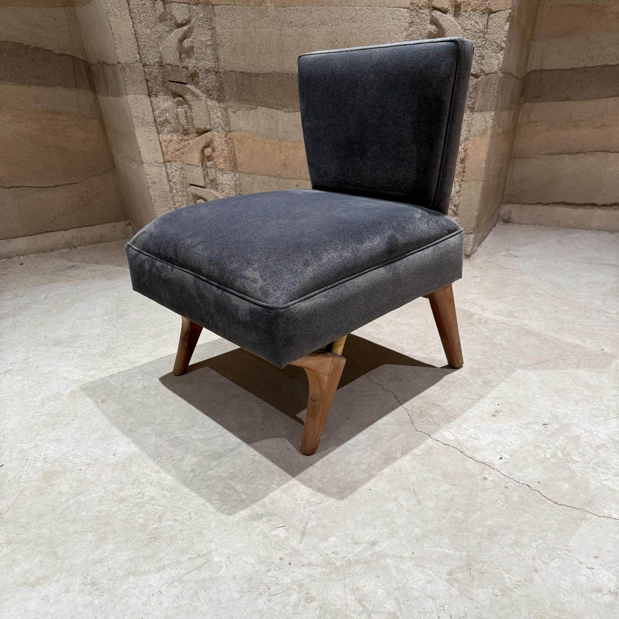 Clara Porset Style Gray Slipper Chair Mexico City Mid-Century Modern For Sale 11