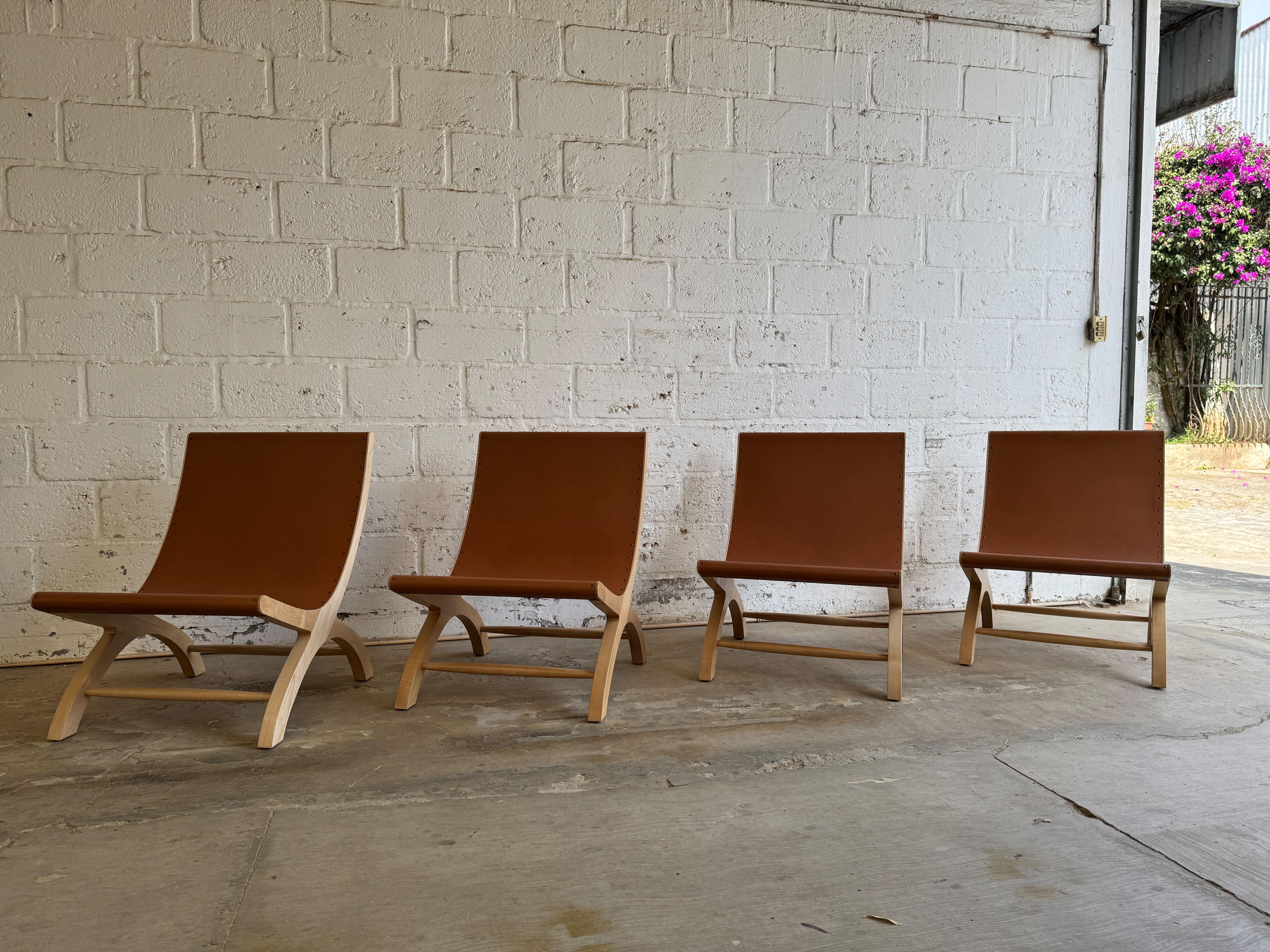 Silla mexicana Butaque de Clara Porset, reedición autorizada por Luteca Cuero en venta