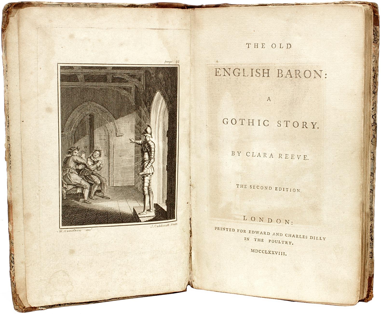 Clara REEVE. Il barone inglese: una storia gotica. 1778 - 2ª ED. (1ª ED. COSÌ) In condizioni buone in vendita a Hillsborough, NJ