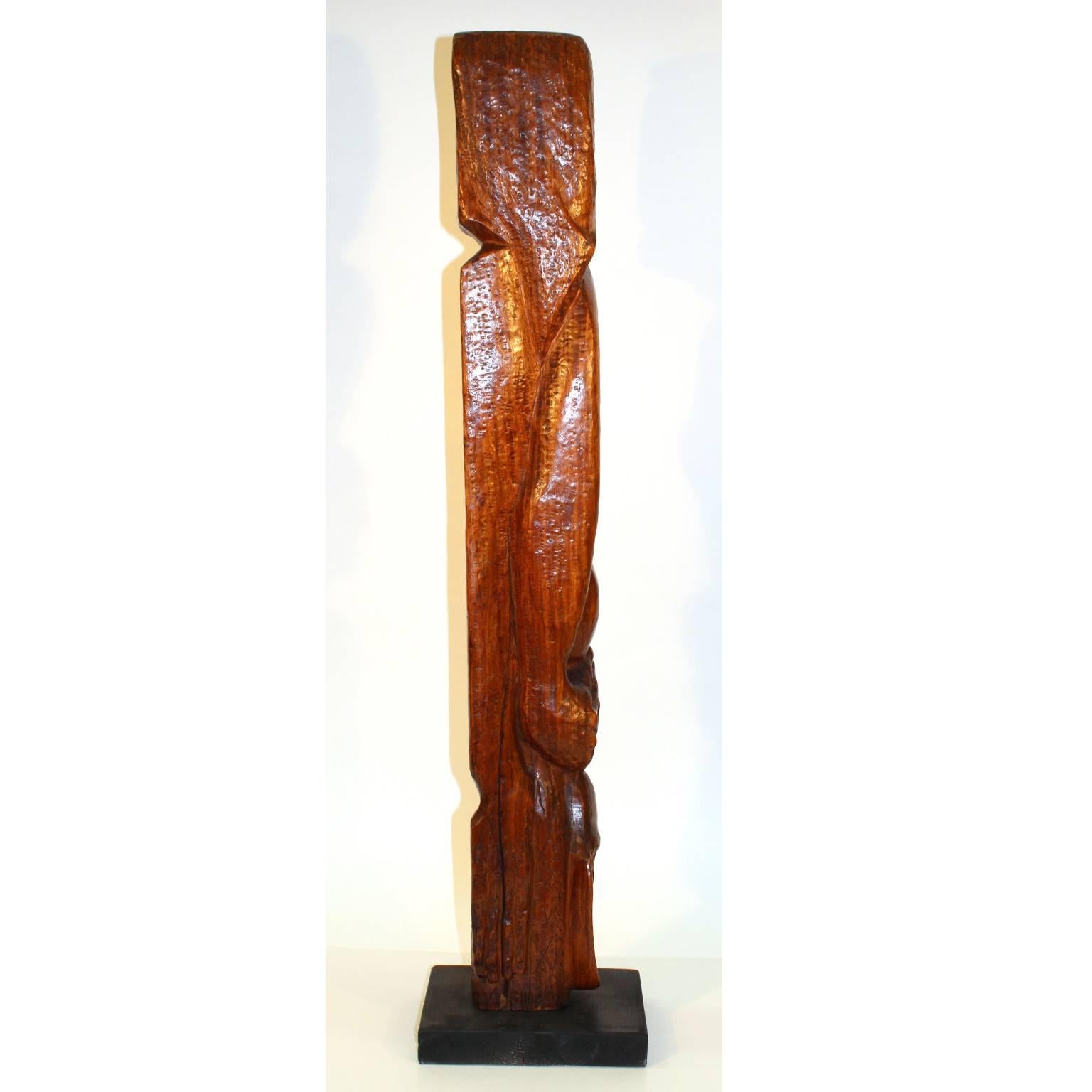 Clara Shainess 1940s Carved Wood Sculpture In Good Condition For Sale In New York, NY