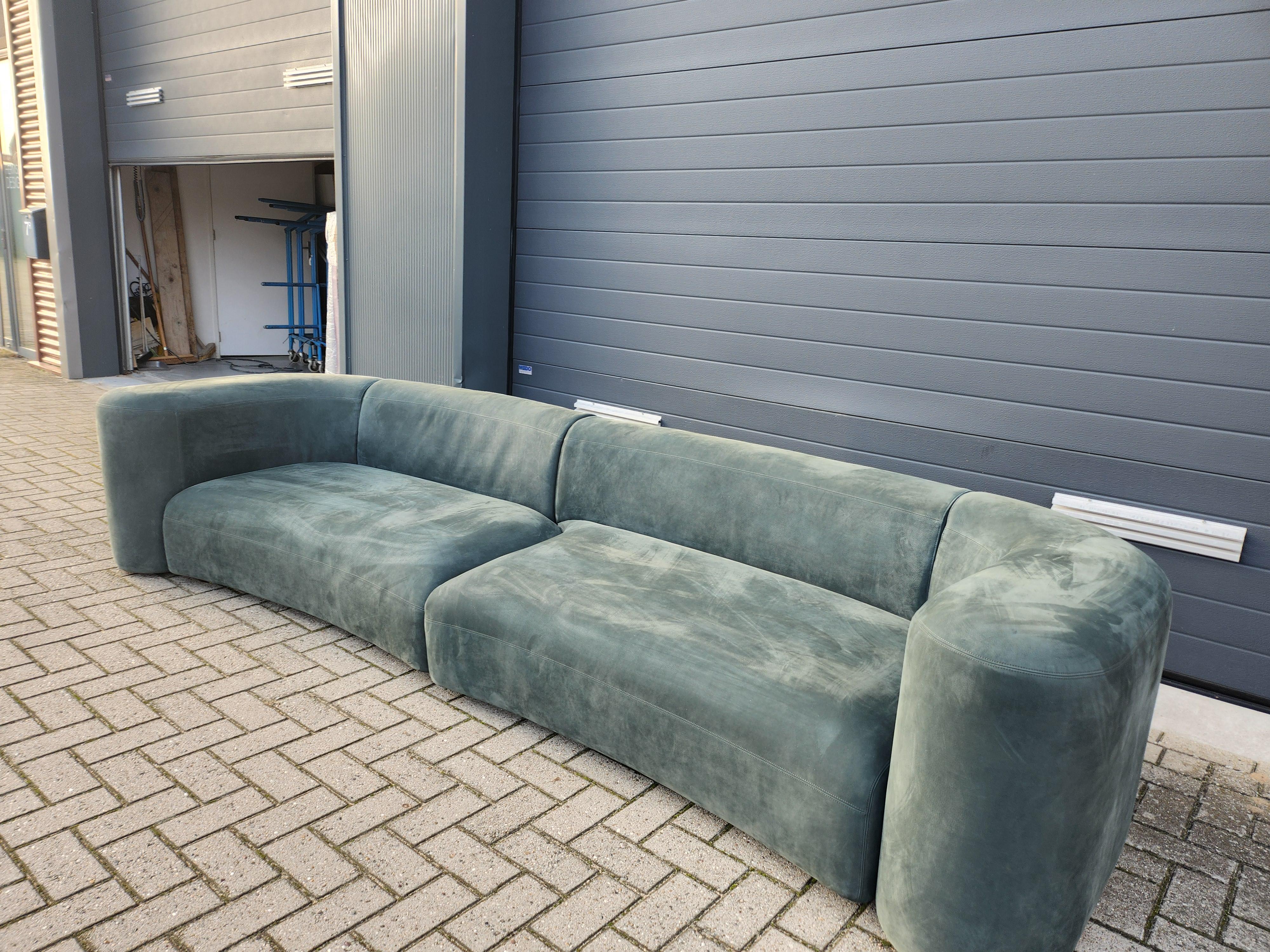 Leather Clara sofa by Christophe Delcourt for Baxter For Sale