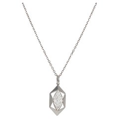 Clara White Gold Necklace 18kt Gold Pavé Diamonds