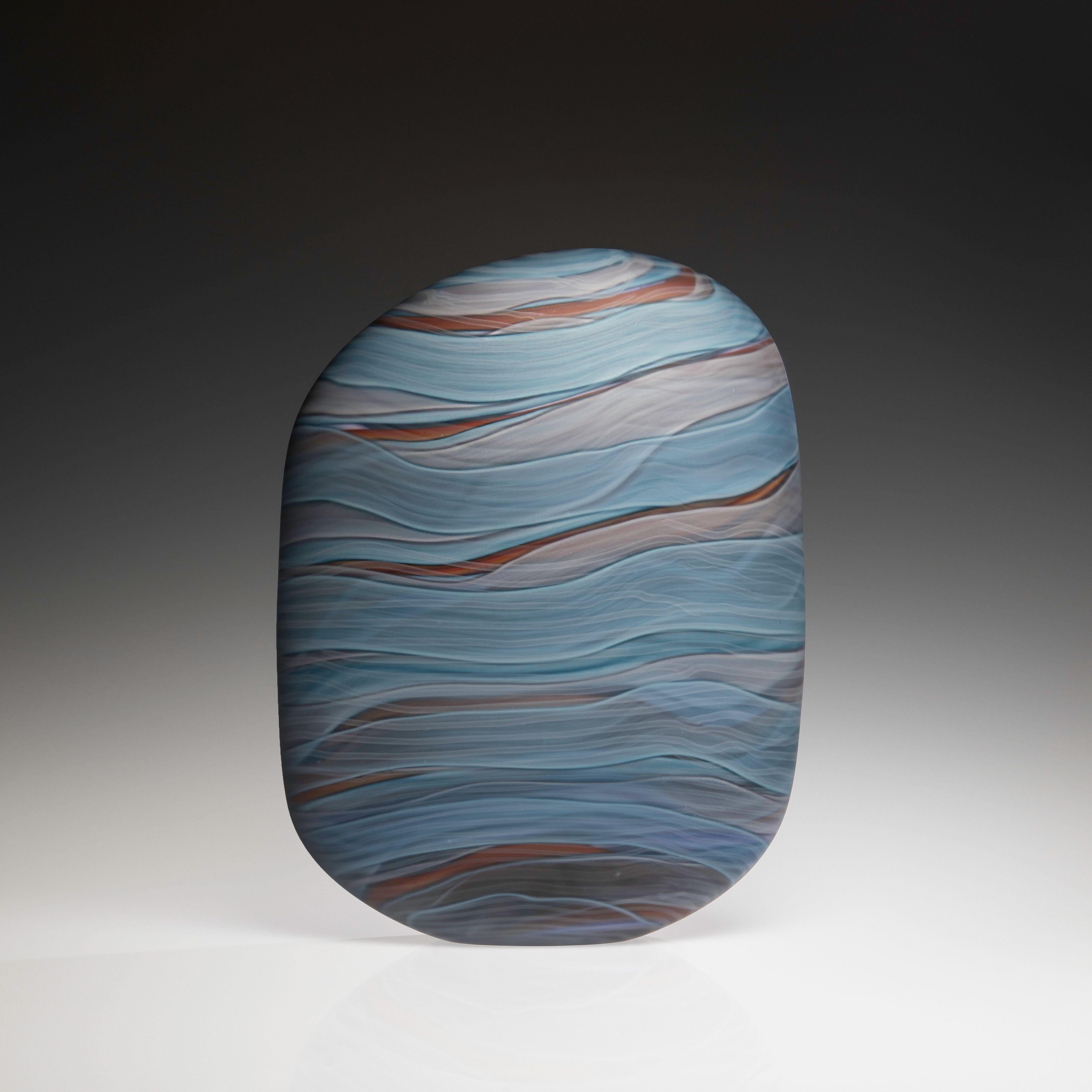 In Deep, Blue and Orange - Sculpture by Clare Belfrage
