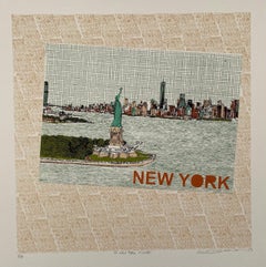Used A New York Minute, limited edition print, cityscape art, silkscreen print