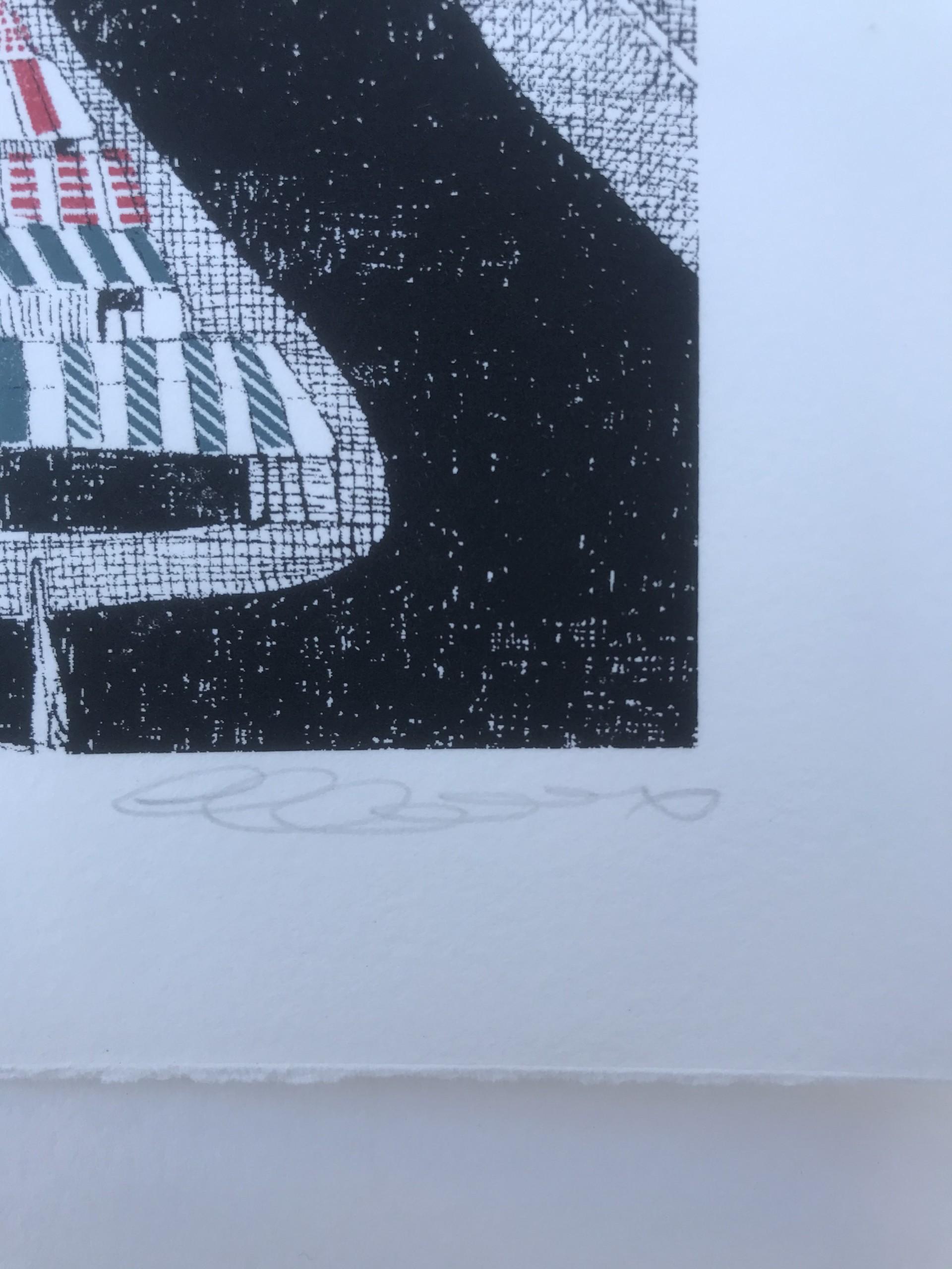 Mercado de Cambridge por Clare Halifax, Edición limitada, Serigrafía en venta 4