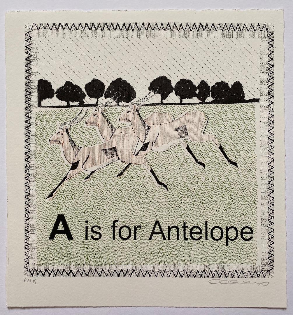 Clare Halifax, A ist für Antelope (klein), Affordable Art, Kunst Online
