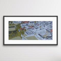 Clare Halifax, Aerial View of Cambridge, Limited Edition Print, City Scape Art