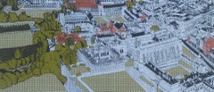 Clare Halifax, Aerial View of Cambridge, Limited Edition Print, City Scape Art