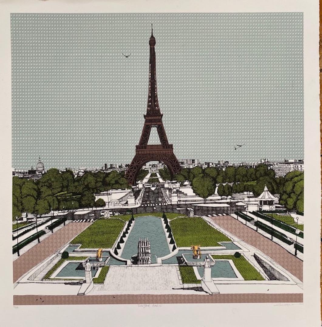Clare Halifax, Bonjour Paris, Limited Edition Silkscreen Print