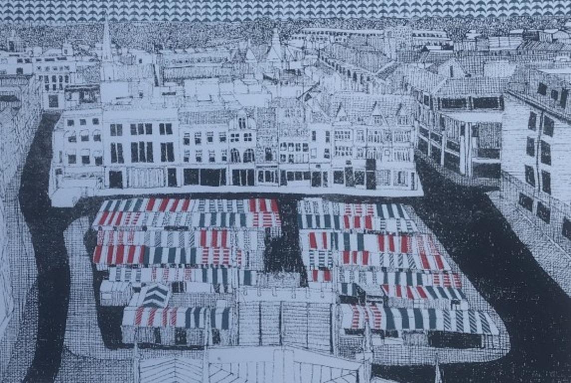 Clare Halifax, Cambridge Market, Affordable limited edition prints