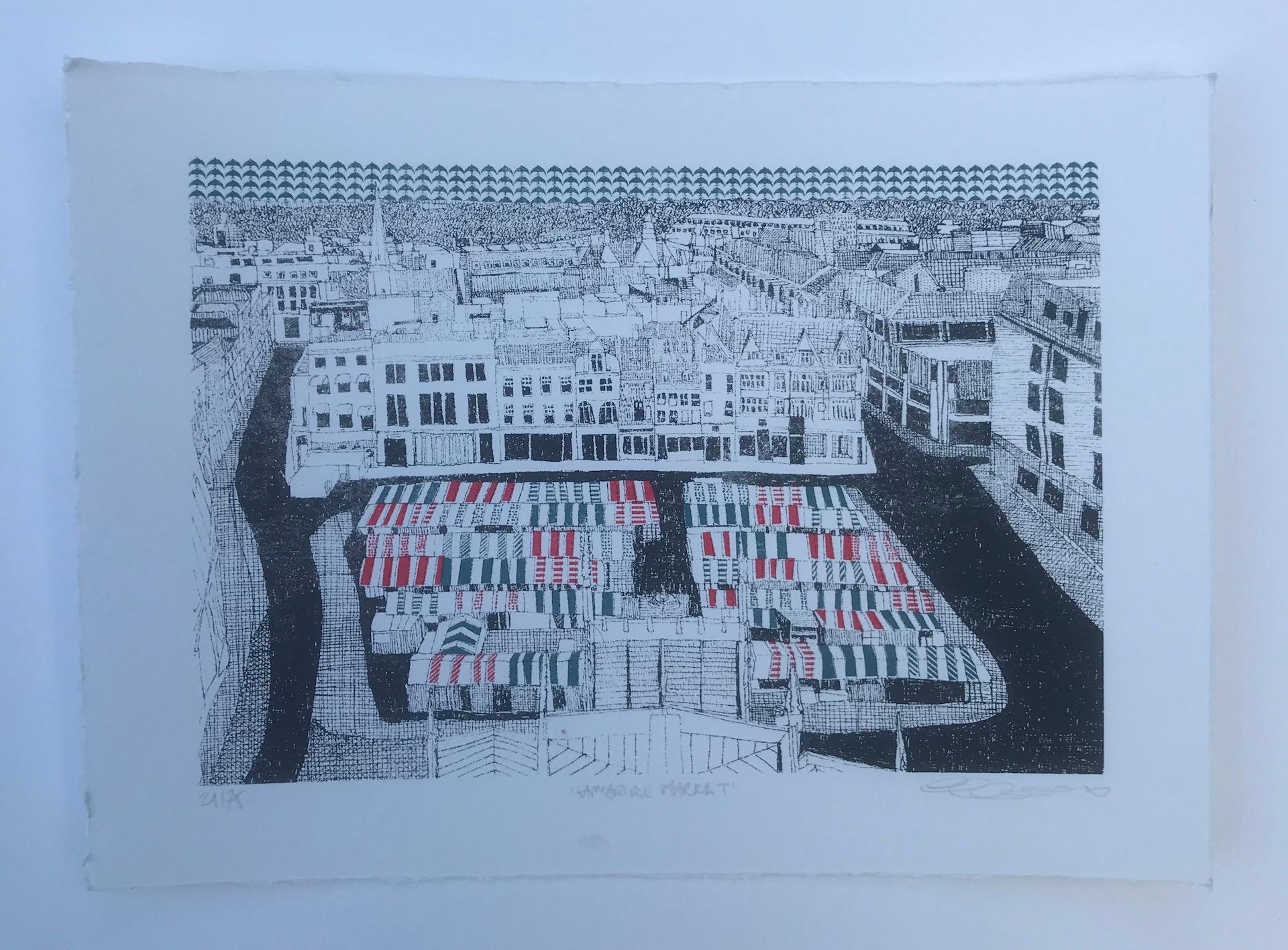 Clare Halifax, Mercado de Cambridge, Edición limitada, Arte asequible en venta 1