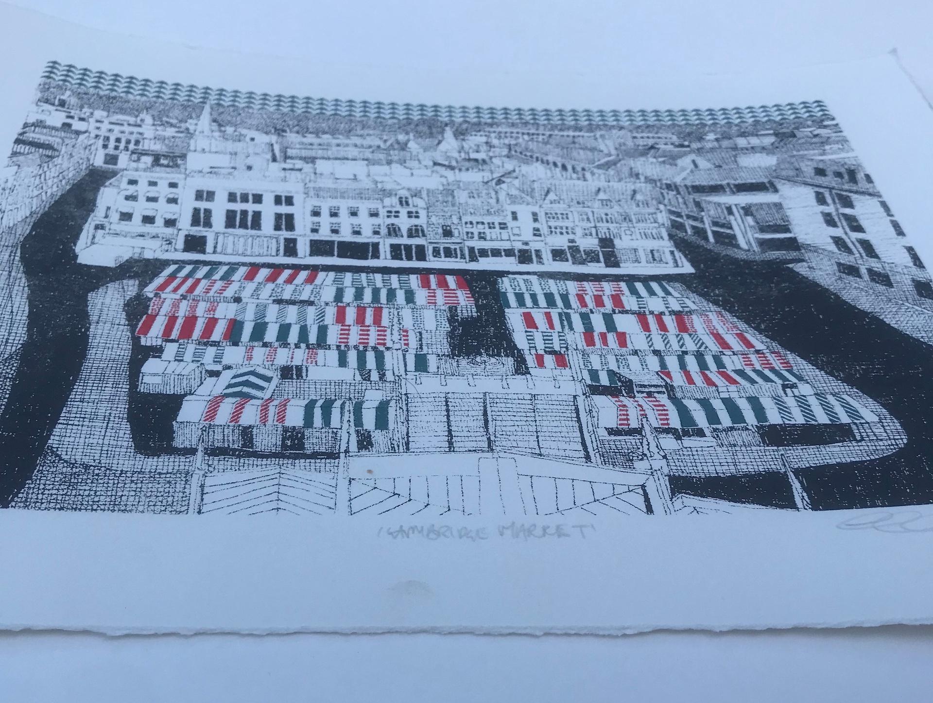 Clare Halifax, Mercado de Cambridge, Edición limitada, Arte asequible en venta 3