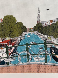 Clare Halifax, Cycle City, Amsterdam, Impression en édition limitée, Art abordable