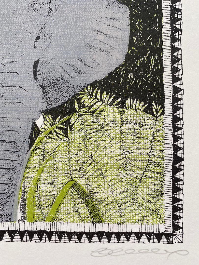 Clare Halifax, E is for Elephant (small), Limited Edition Print, Affordable Art 1