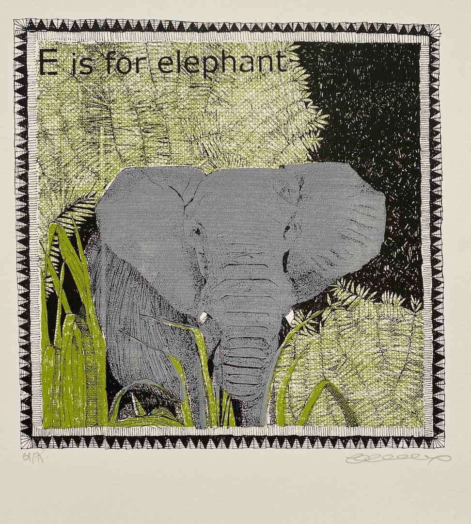 Clare Halifax
E is for Elephant (small)
Limited Edition 4 Colour Silkscreen Print
Edition of 75
Image size H 22 x W 22cm
Sheet Size: H 27 x W 25cm x D 0.1cm
Sold Unframed
Please note that in situ images are purely an indication of how a piece may