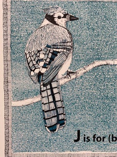 Clare Halifax, J is for (Blue) Jay, Limited Edition Print, Bird Art