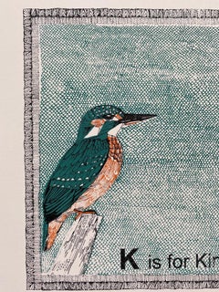Clare Halifax, K is for Kingfisher, Limited Edition Print, Affordable Art Online