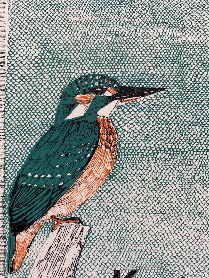 Clare Halifax, K is for Kingfisher, Limited Edition Print, Affordable Art Online For Sale 5