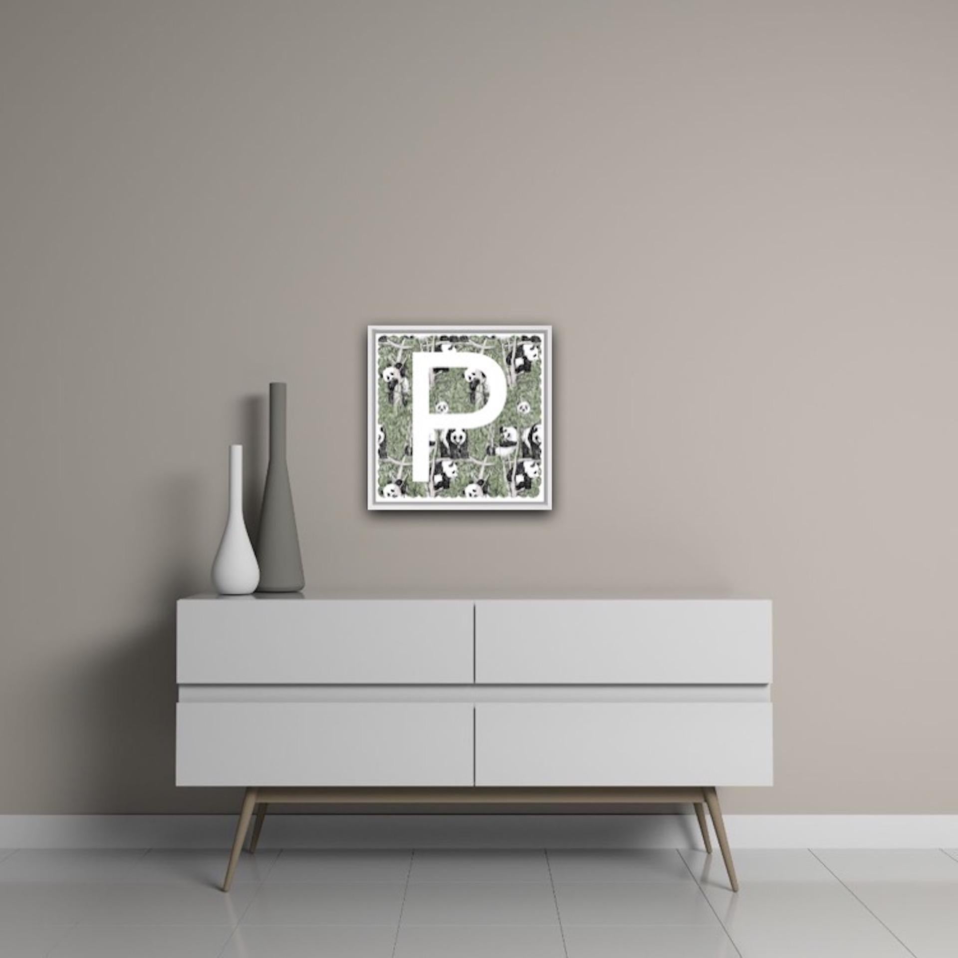 Clare Halifax, P is for Panda, Affordable Contemporary Art, Alphabet Prints 4