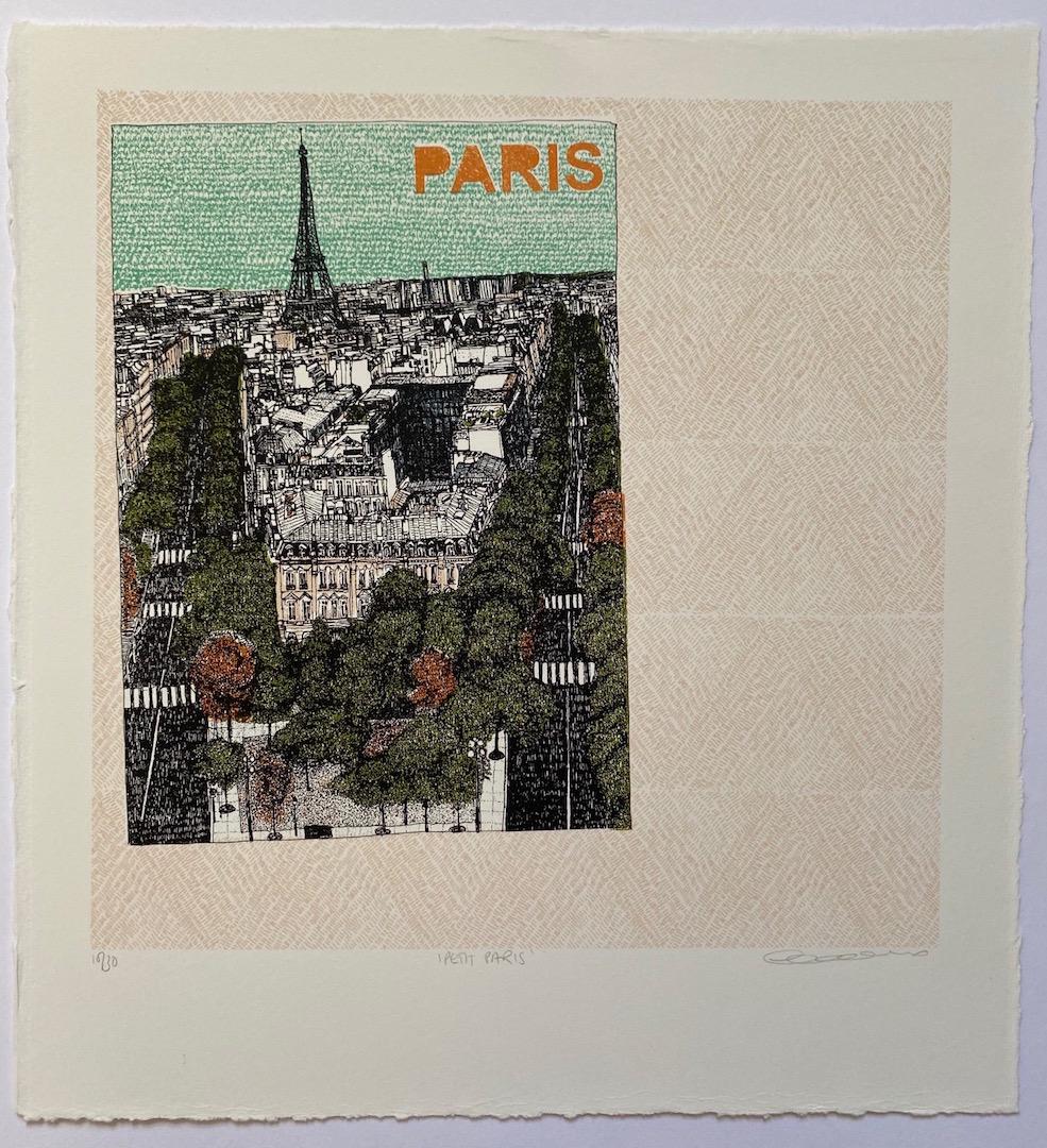 Clare Halifax, Petit Paris, Screen Print Art, Affordable Art