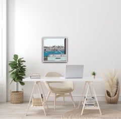 Clare Halifax, Switch Views, Londres, serigrafía de paisaje urbano, Bright London Art