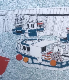 Clare Halifax, Whitstable Harbour, Limited Edition Print, Affordable Art