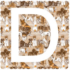 D ist for Dog, Clare Halifax, Alphabet Art, Druck in limitierter Auflage, Tierkunst