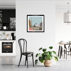 Empire State on the Side, Clare Halifax, Illustration Art, Cityscape ScreenPrint