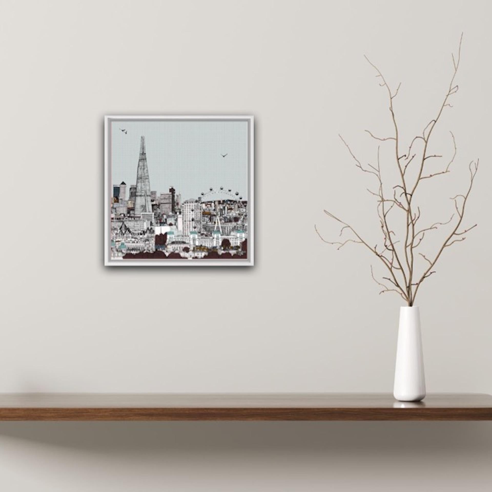 Clare Halifax, Eyes Up Front, Illustration Art, Impression de paysage urbain, Art de Londres en vente 1