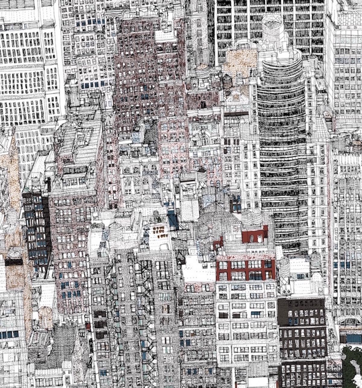 I See You Empire State New York City Architecture Cityscape Print NYC Arial View For Sale 1