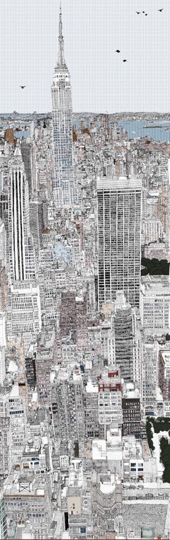 I See You Empire State New York City Architecture Cityscape Print NYC Arial View