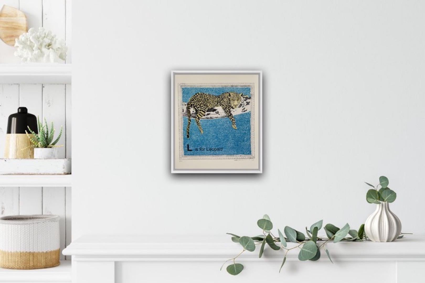 L is for Leopard (small) - Print by Clare Halifax