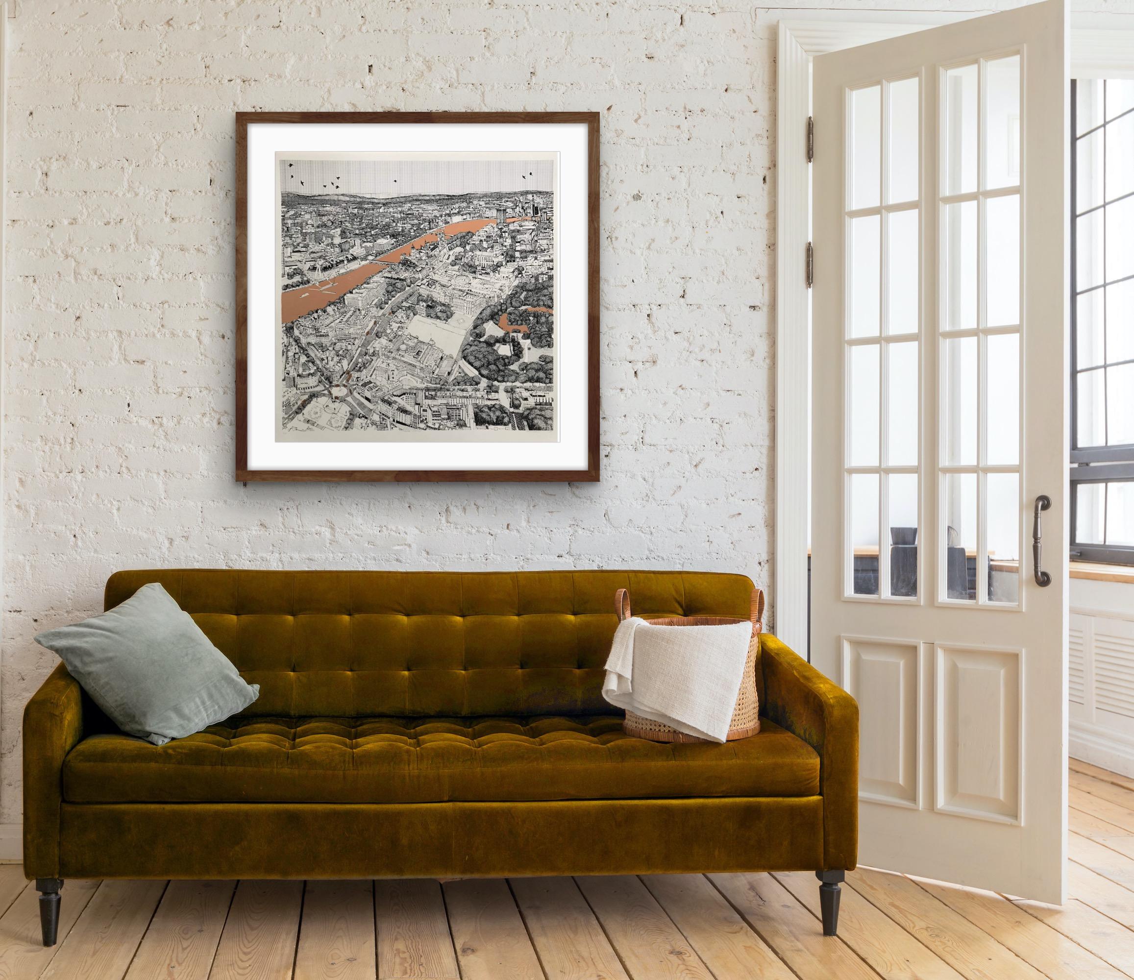 Southbank Shimmer, cityscape art, affordable art, limited edition print For Sale 5