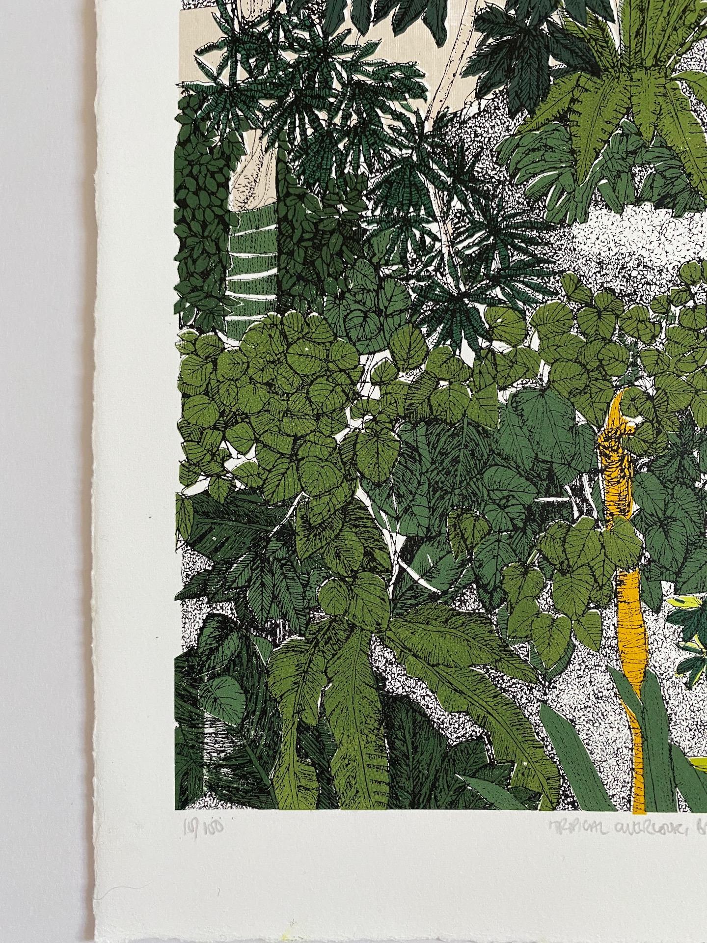 Tropical Overlook, Barbican Por Clare Halifax, Impresión botánica en edición limitada en venta 3