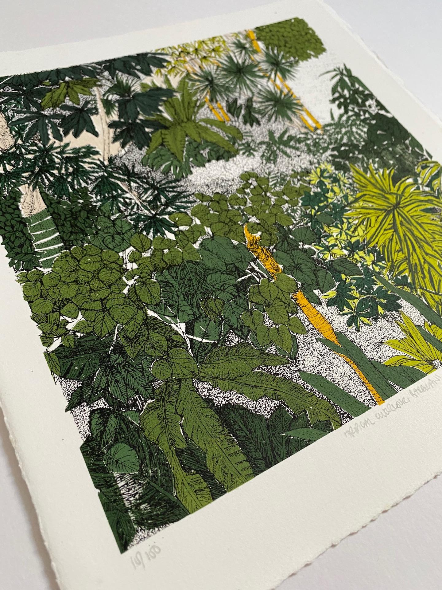 Tropical Overlook, Barbican By Clare Halifax, Limited edition Botanical Print For Sale 2