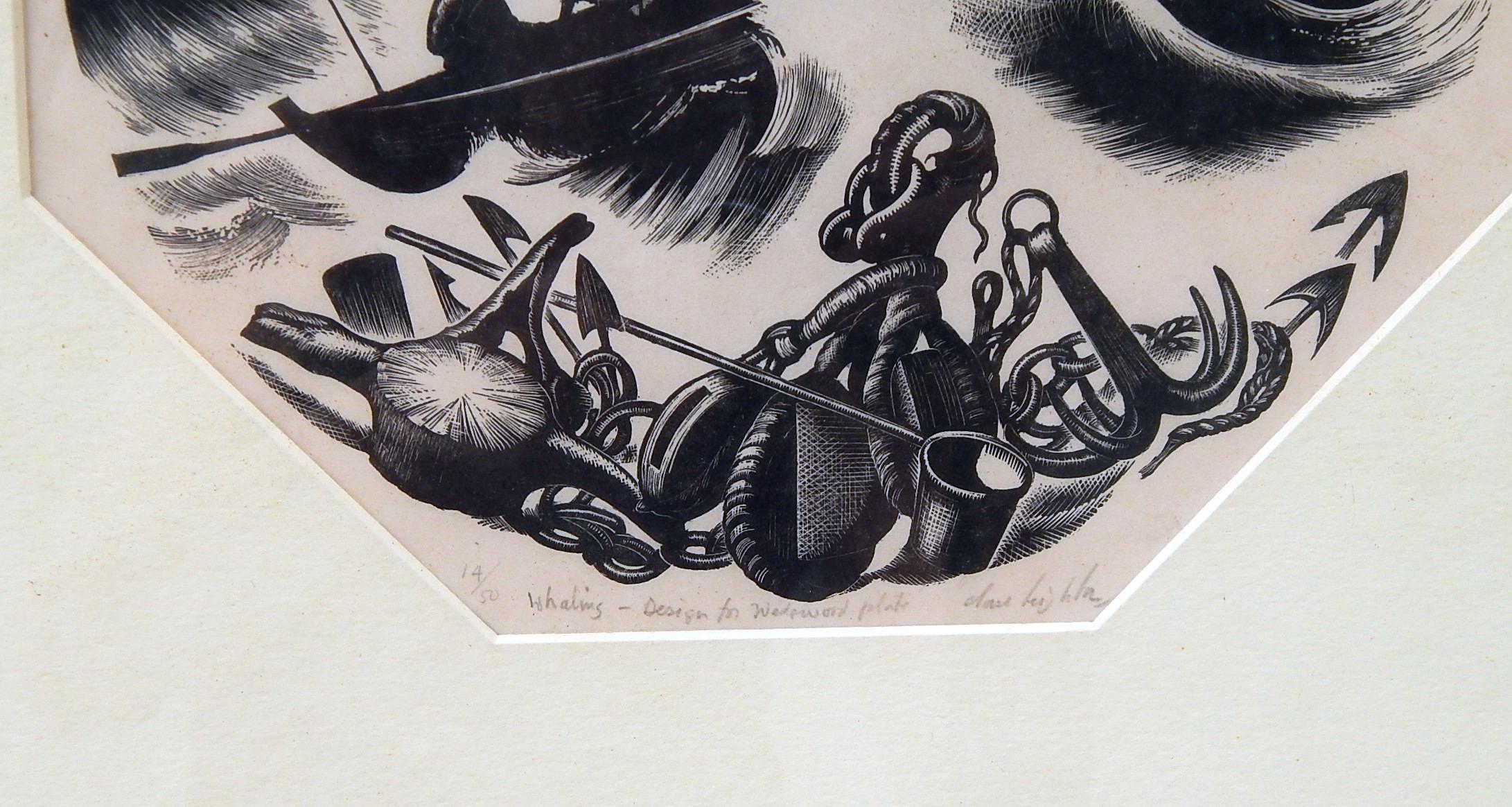 Incisione su legno di Clare Leighton, disegno per Wedgewood intitolato 