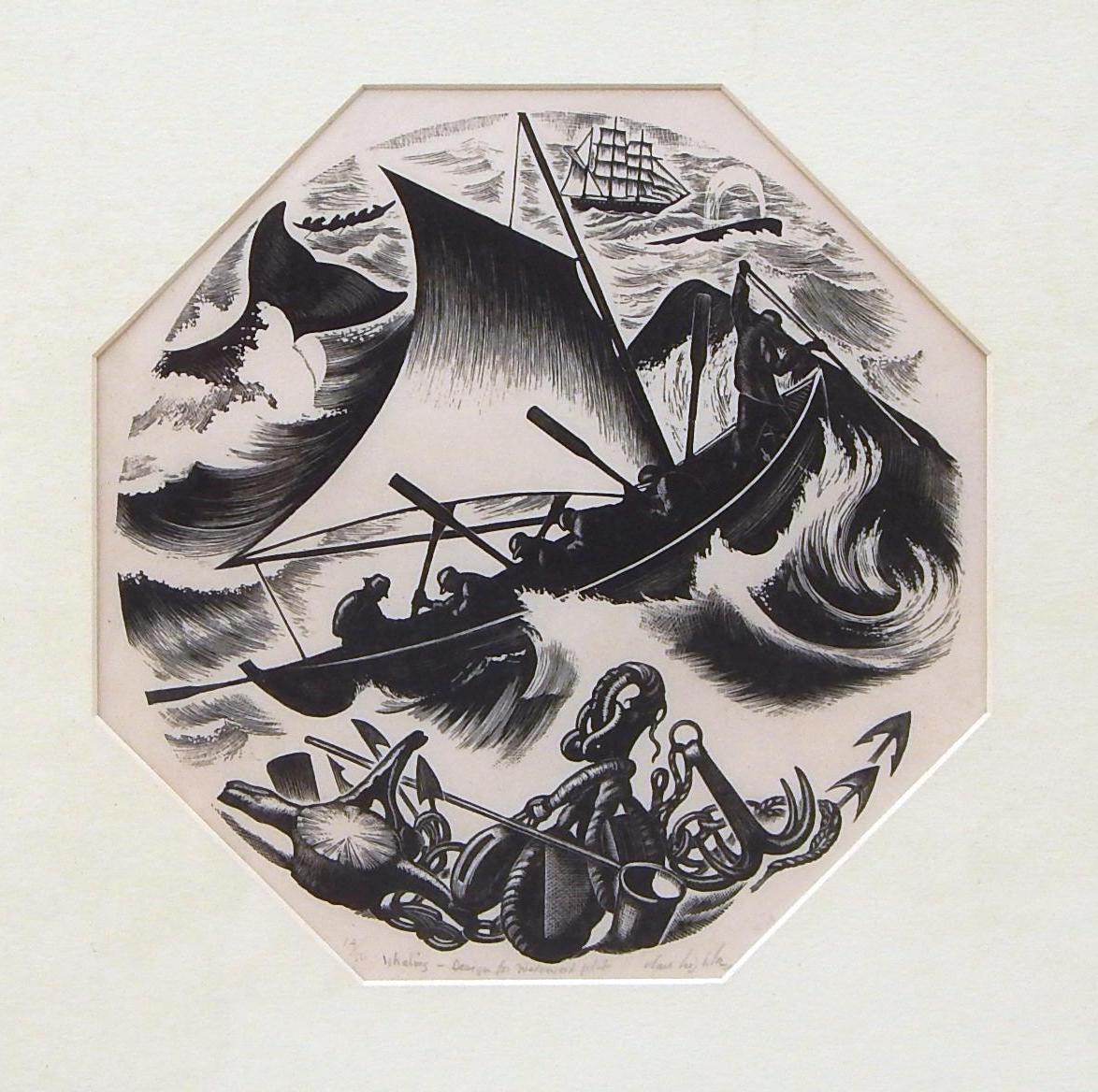 Incisione su legno di Clare Leighton, disegno per Wedgewood intitolato 