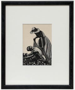 Clare Leighton (1898-1989) - 1935 Gravure sur bois, cueillette de fraises