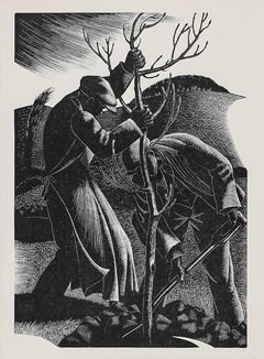 Clare Leighton (1898-1989) - Framed Mid 20th Century Woodcut, Tree Planting