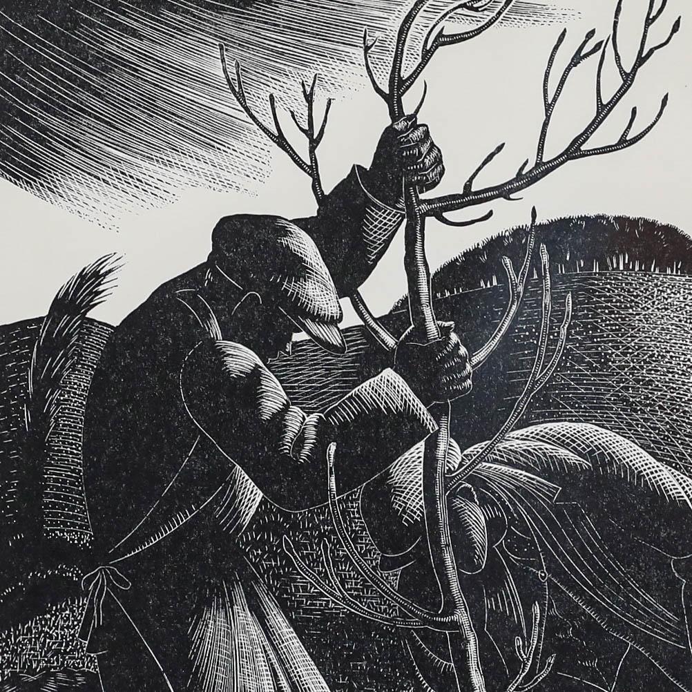 Clare Leighton (1898-1989) - Framed Mid 20th Century Woodcut, Tree Planting For Sale 3