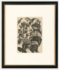 Clare Leighton (1898-1989) - Framed Wood Engraving, Dandelions & Buttercups