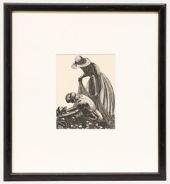 Clare Leighton (1898-1989) - Mid 20th Century Wood Engraving, Strawberry Pickers