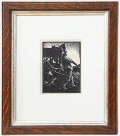 Clare Leighton (1898-1989) - Mid 20th Century Woodcut, Turning the Plough