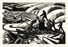 Landung" aus der Serie "Lumber Camp" - Amerikanische Moderne